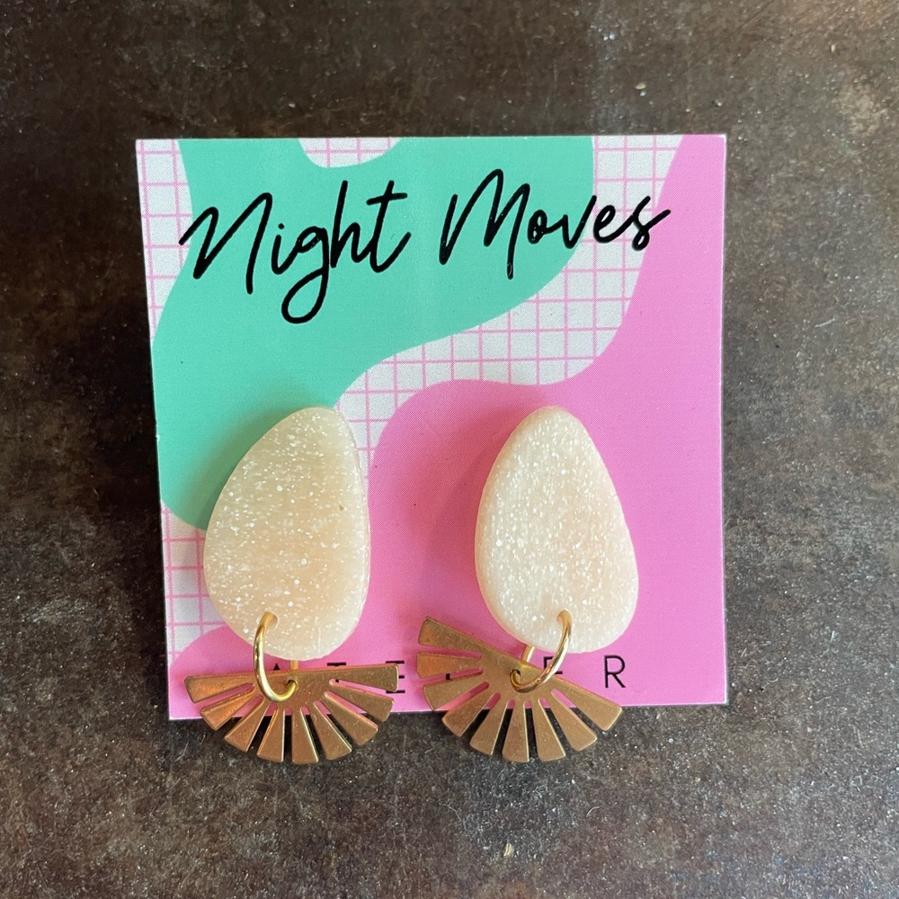 Brand new Night Moves polymer clay earrings
